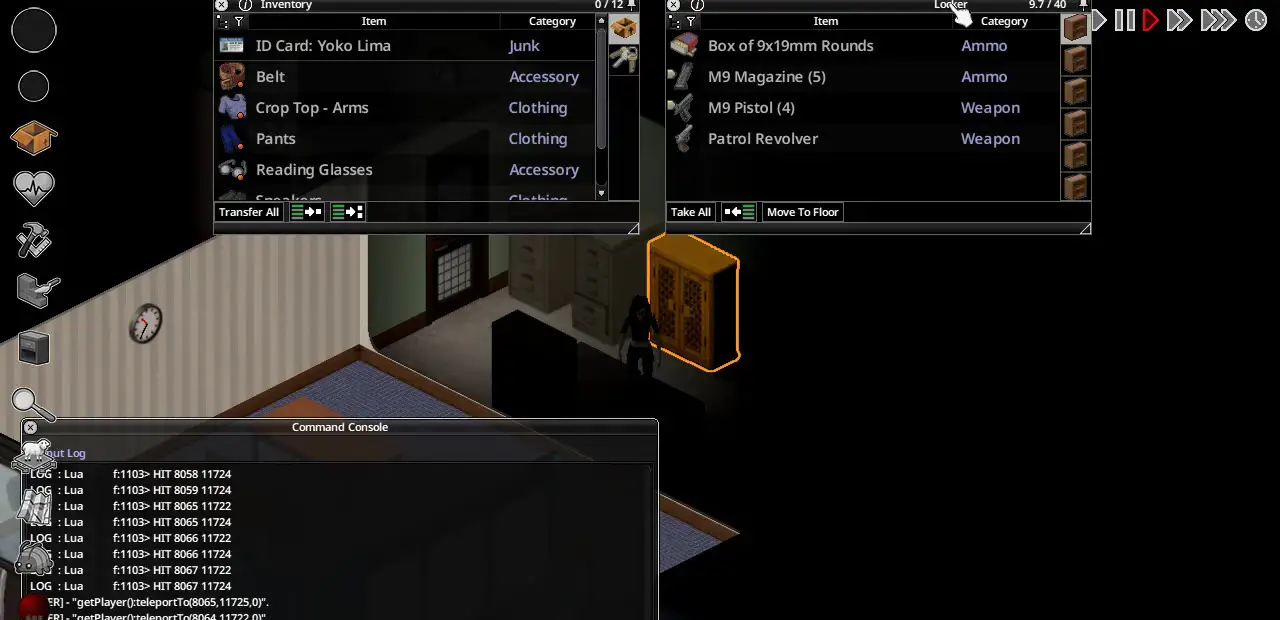 Gun-store display case or locker in Project Zomboid
