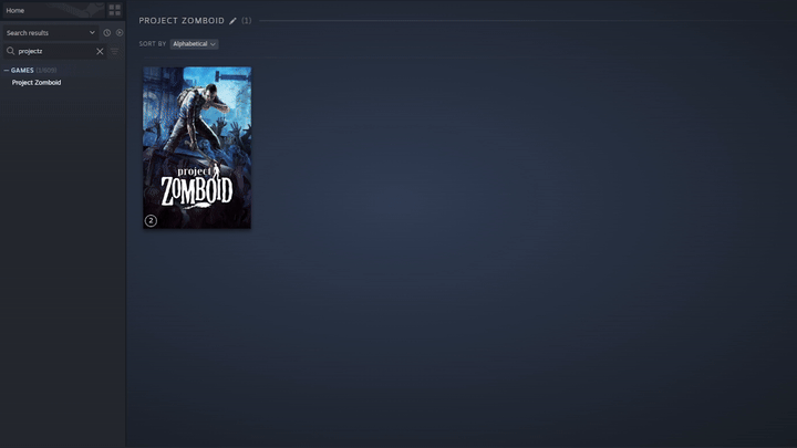 Анимация выбора предварительной ветки в Steam