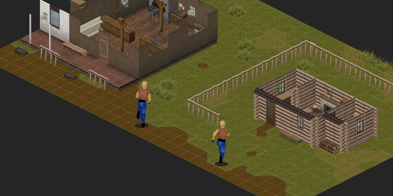 Бег трусцой и спринт в Project Zomboid.